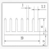 10 Pieces Heatsink Cooling Fin Radiator 20x6x150mm for SMD Led, PC Memory Stick