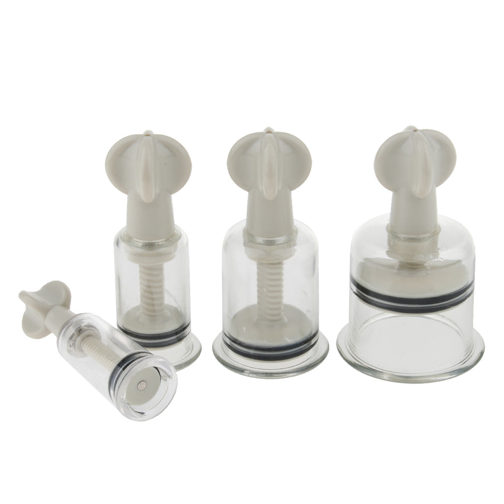 Chinese Cupping Set, 4 Pcs Twist Massage Vacuum Suction Cups for Salon or Home Use, Anti Cellulite and Pain Ease