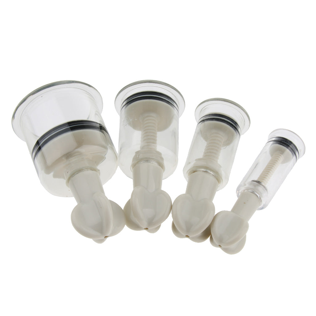 Chinese Cupping Set, 4 Pcs Twist Massage Vacuum Suction Cups for Salon or Home Use, Anti Cellulite and Pain Ease