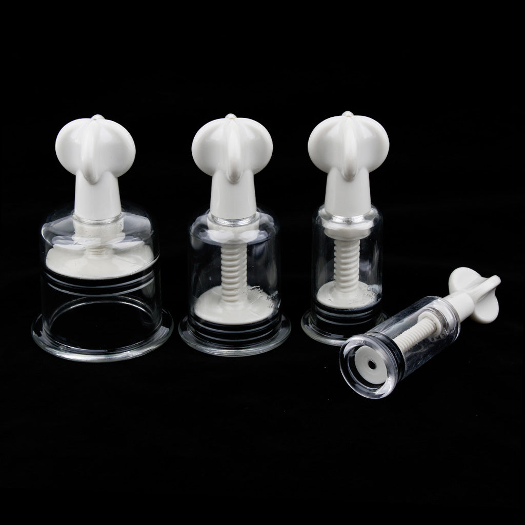 Chinese Cupping Set, 4 Pcs Twist Massage Vacuum Suction Cups for Salon or Home Use, Anti Cellulite and Pain Ease