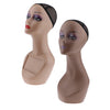 Mannequin Head Coffee Female Professional Cosmetology for Wig Making, Display Wigs, Eyeglasses, Hats