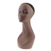 Mannequin Head Coffee Female Professional Cosmetology for Wig Making, Display Wigs, Eyeglasses, Hats