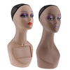 Mannequin Head Coffee Female Professional Cosmetology for Wig Making, Display Wigs, Eyeglasses, Hats