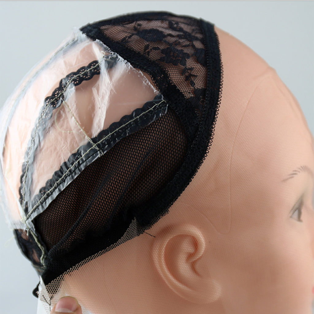 Undetectable Lace Front Wig Cap for Making Wigs with Adjustable Straps Black Color