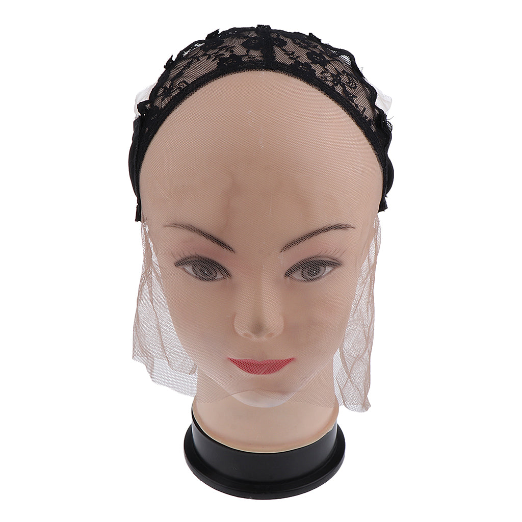 Undetectable Lace Front Wig Cap for Making Wigs with Adjustable Straps Black Color