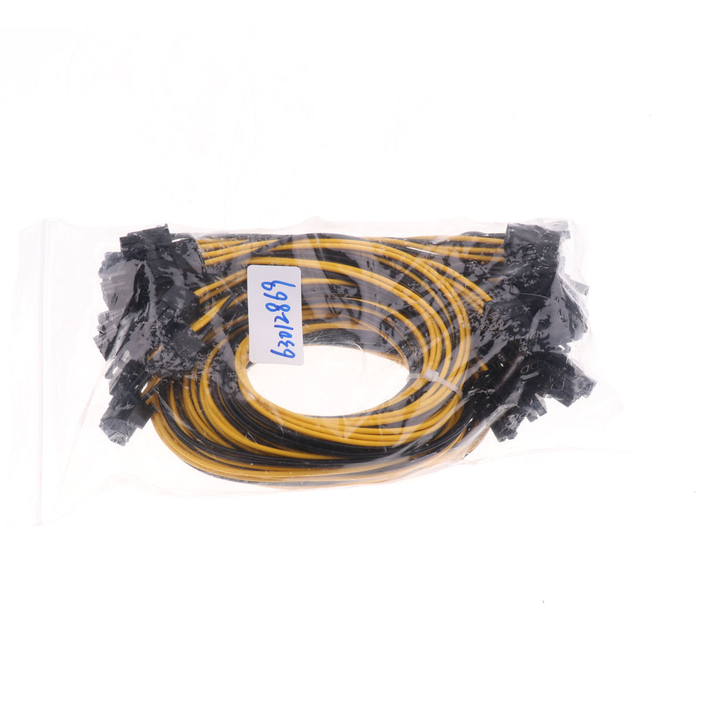 12Pcs PCI-E 6Pin to 6+2Pin Cables 27.5Inch Length(70CM) Male to Male for GPU