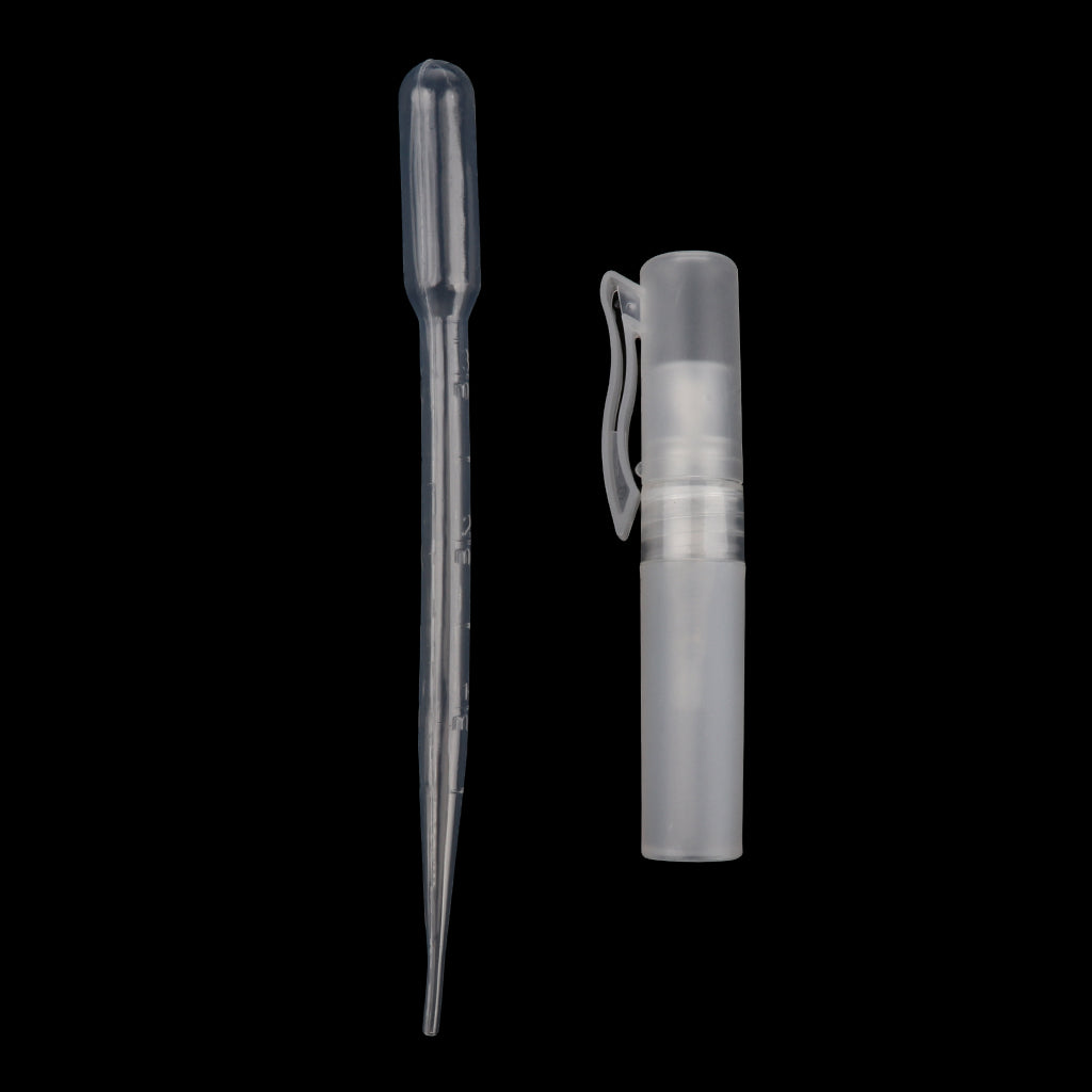 10pcs Disposable Graduated Plastic Transfer Pipettes + 10pcs Travel Aromatherapy Spray Mist Bottles