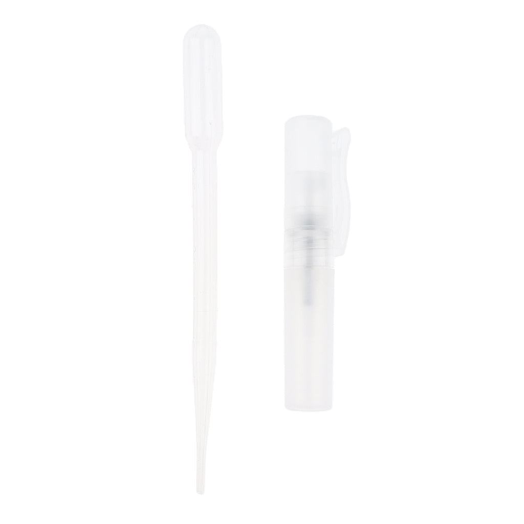 10pcs Disposable Graduated Plastic Transfer Pipettes + 10pcs Travel Aromatherapy Spray Mist Bottles