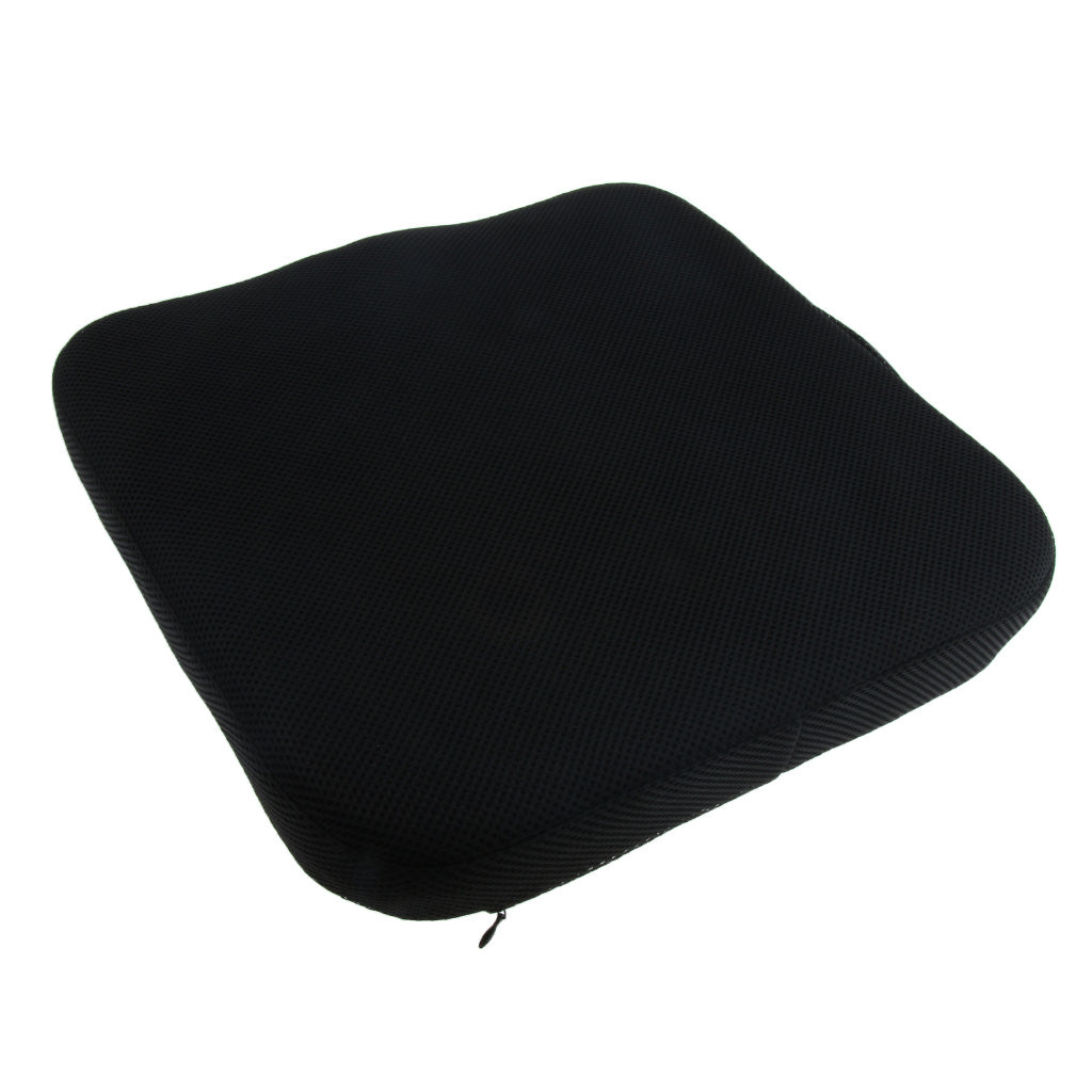 Memory Foam Seat Cushion Home Office Chair Pad with Carry Handle - Anti Slip Bottom - Fatigue Relief - Black