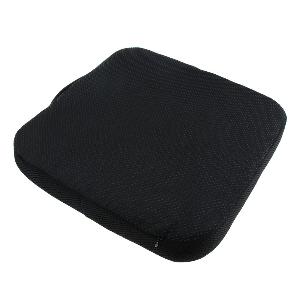 Memory Foam Seat Cushion Home Office Chair Pad with Carry Handle - Anti Slip Bottom - Fatigue Relief - Black