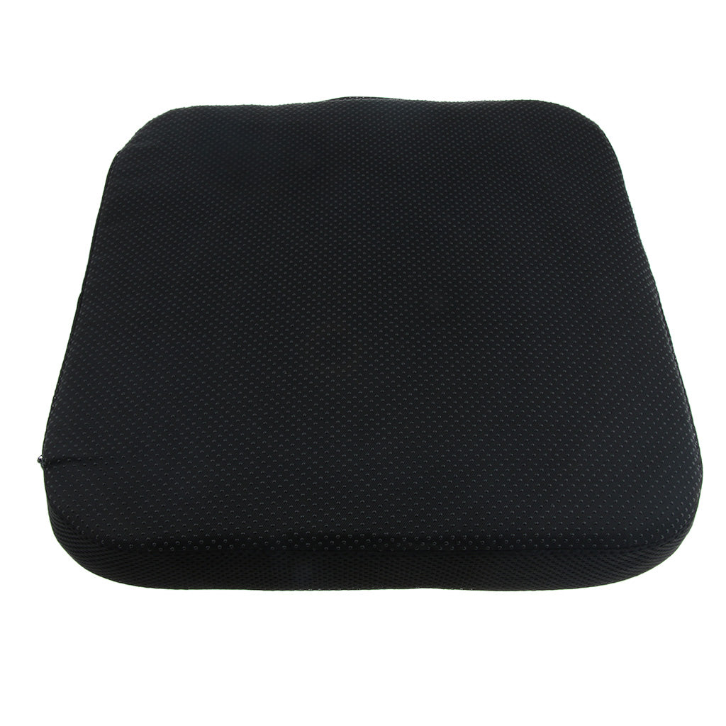 Memory Foam Seat Cushion Home Office Chair Pad with Carry Handle - Anti Slip Bottom - Fatigue Relief - Black