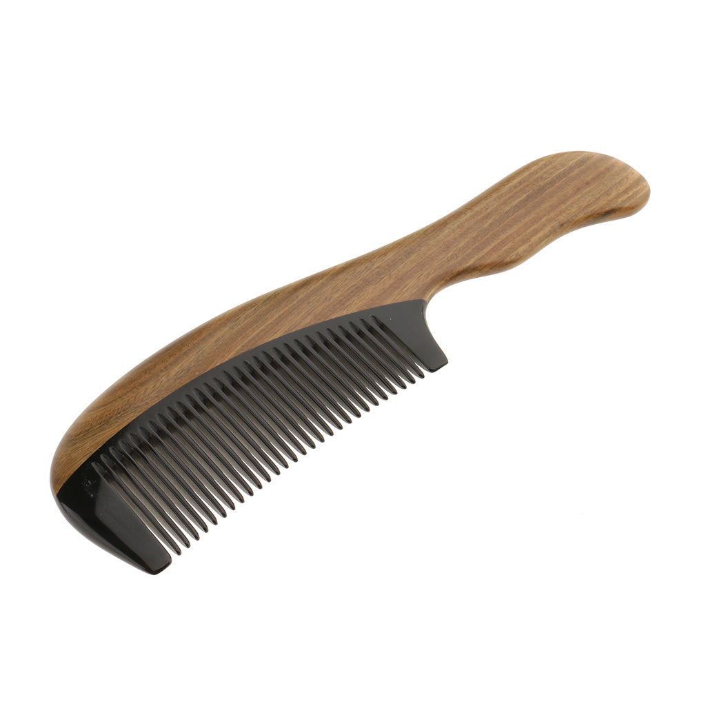 Handheld Sandalwood Hair Head Scalp Massage Comb Wooden Pocket Hairbrush Wide Tooth Brush