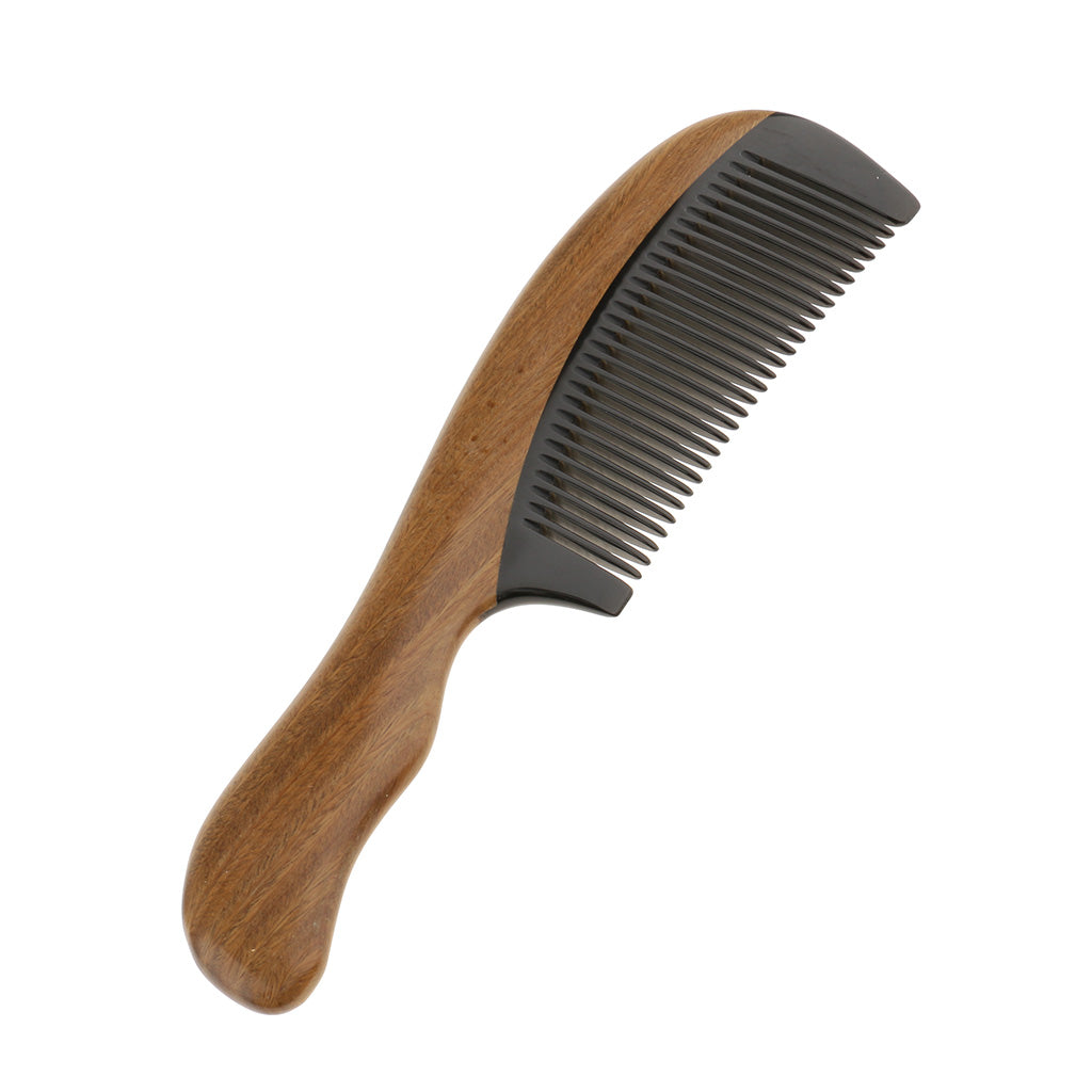 Handheld Sandalwood Hair Head Scalp Massage Comb Wooden Pocket Hairbrush Wide Tooth Brush