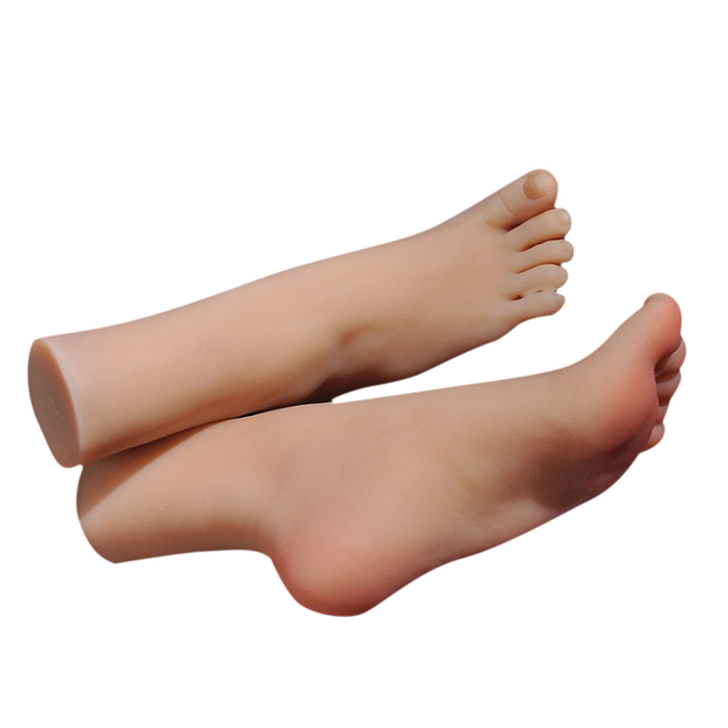 1Pair Mannequins Female Feet Model Display Foot for Jewelry,Rings,Anklets,Socks,Shoes or Practice Toenails Art,Foot Massage,Foot Supplies