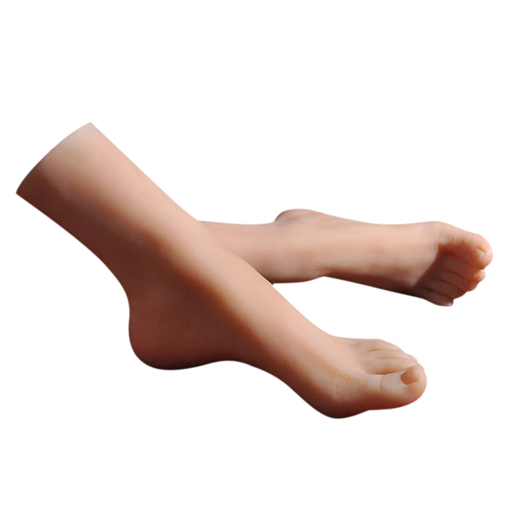 1Pair Mannequins Female Feet Model Display Foot for Jewelry,Rings,Anklets,Socks,Shoes or Practice Toenails Art,Foot Massage,Foot Supplies