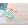 2pcs 2 Way Resin Straightener Curling Hair Comb Scalp Massage Brush Tail Tip