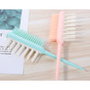 2pcs 2 Way Resin Straightener Curling Hair Comb Scalp Massage Brush Tail Tip