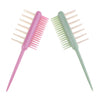 2pcs 2 Way Resin Straightener Curling Hair Comb Scalp Massage Brush Tail Tip