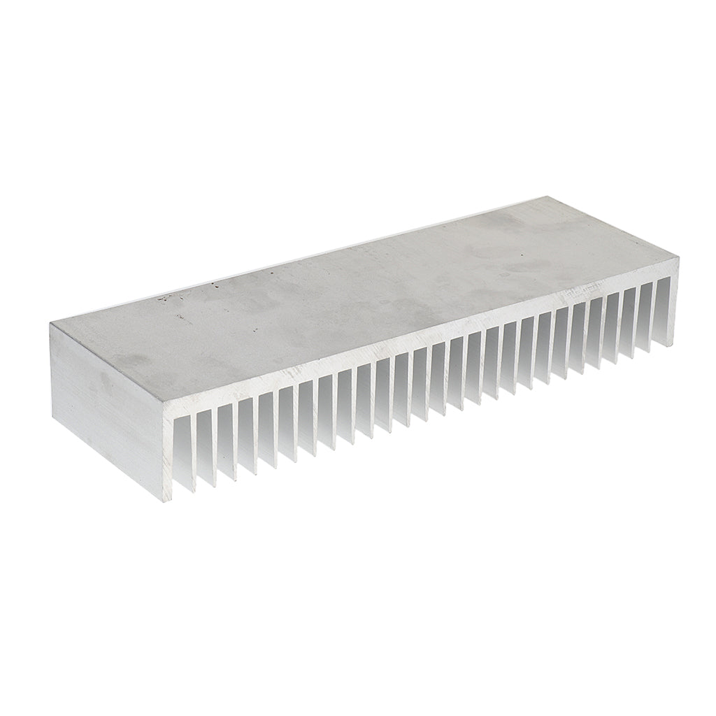 Aluminum Heatsink, Cooling Radiator Fin Pad, 100x300x50mm, Silver Tone (Pack of 1)