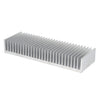 Aluminum Heatsink, Cooling Radiator Fin Pad, 100x300x50mm, Silver Tone (Pack of 1)