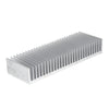 Aluminum Heatsink, Cooling Radiator Fin Pad, 100x300x50mm, Silver Tone (Pack of 1)