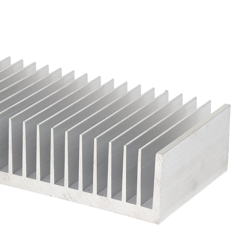 Aluminum Heatsink, Cooling Radiator Fin Pad, 100x300x50mm, Silver Tone (Pack of 1)