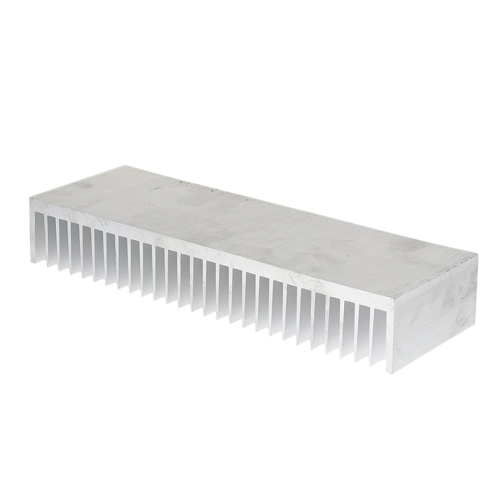 Aluminum Heatsink, Cooling Radiator Fin Pad, 100x300x50mm, Silver Tone (Pack of 1)