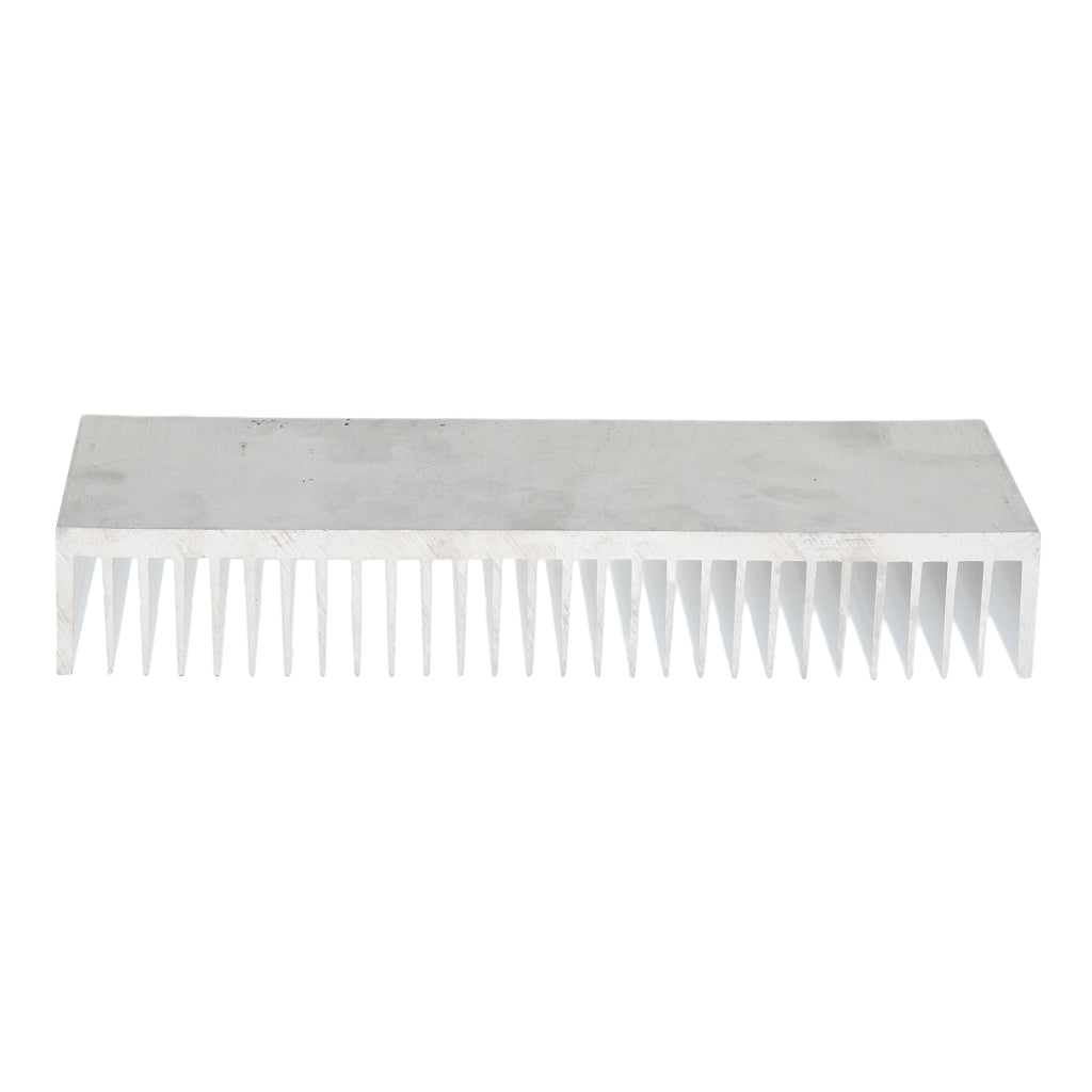 Aluminum Heatsink, Cooling Radiator Fin Pad, 100x300x50mm, Silver Tone (Pack of 1)