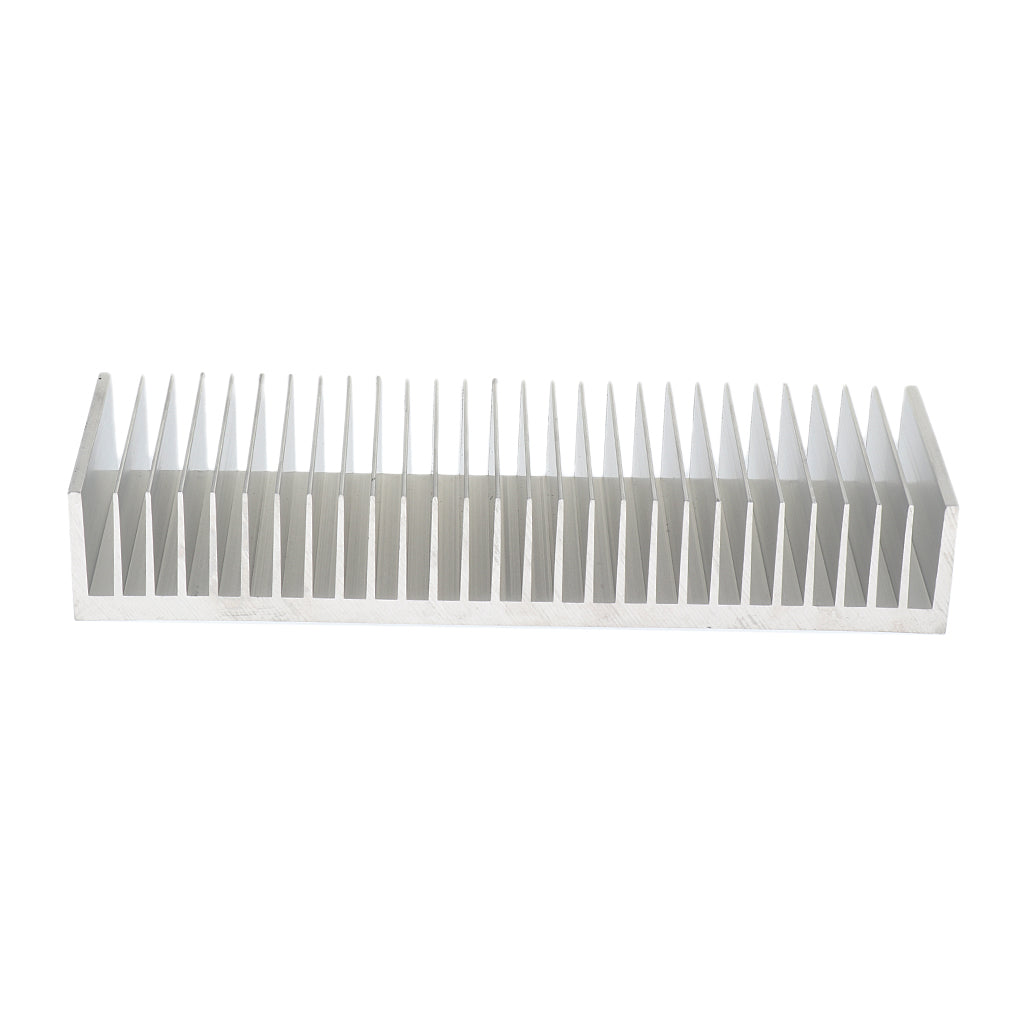 Aluminum Heatsink, Cooling Radiator Fin Pad, 100x300x50mm, Silver Tone (Pack of 1)