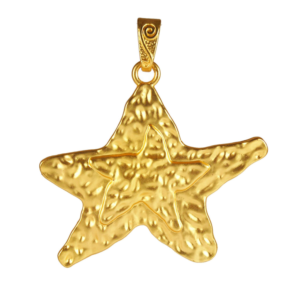 5 Pieces Fashion Gold Star Making pendant Charms Pendants Connector fit DIY Bracelet Necklace Making Craft