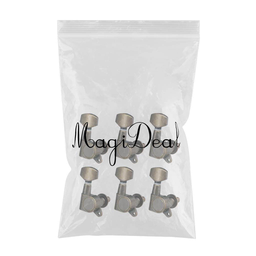 6R Guitar String Tuning Pegs Keys Tuners for Guitar Parts Accessories, 6 Pack