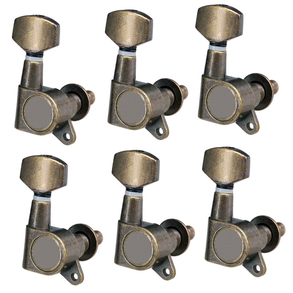 6R Guitar String Tuning Pegs Keys Tuners for Guitar Parts Accessories, 6 Pack