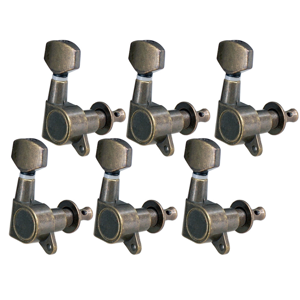 6R Guitar String Tuning Pegs Keys Tuners for Guitar Parts Accessories, 6 Pack