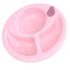 Plastic Divided Anti-skid Sucker Food Tray Dish Plate Feeding Bowl Tableware Set for Baby Toddler – Pink