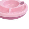 Plastic Divided Anti-skid Sucker Food Tray Dish Plate Feeding Bowl Tableware Set for Baby Toddler – Pink