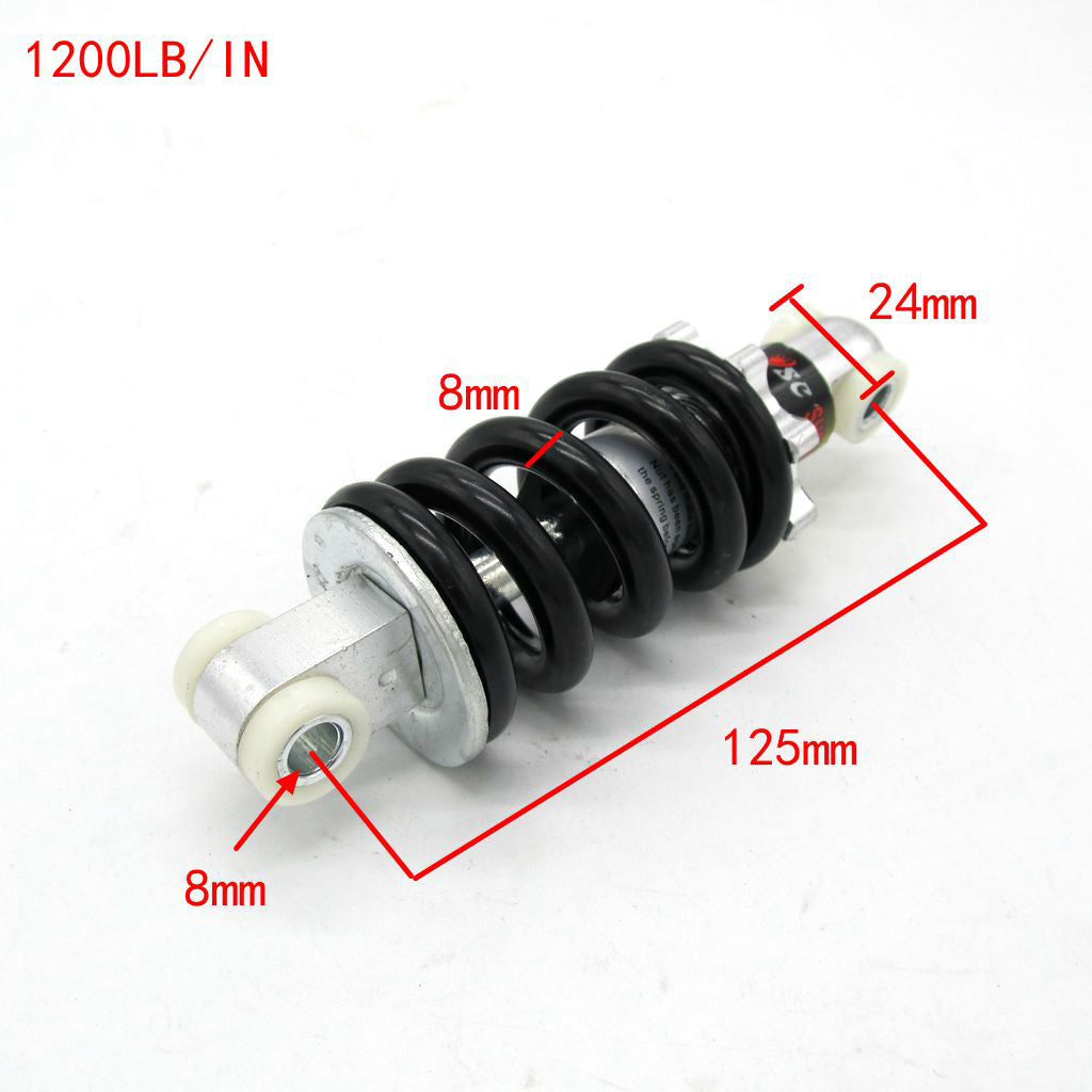 125MM 1200LBs Rear Shock Absorber Shocker Suspension For 2 Stroke ATV Buggy