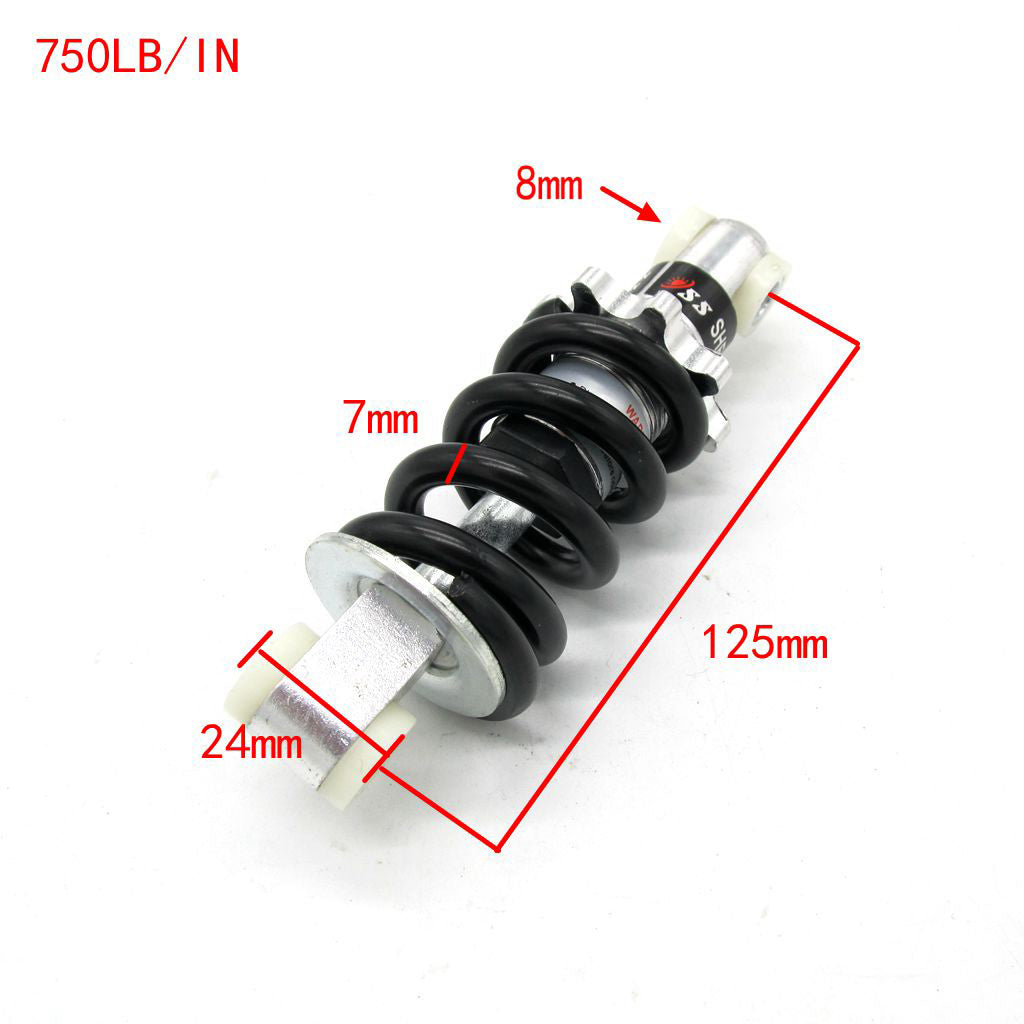 125mm 750lb Rear Shock Absorber Shocker Suspension For ATV Go Kart Buggy