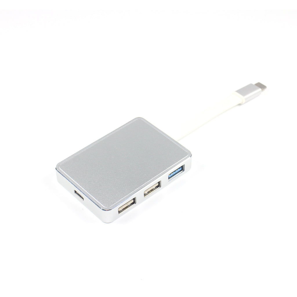 7 in 1 USB Type C Hub 3.0 Type C Adapter 4K HDMI Card Reader Silver Gray