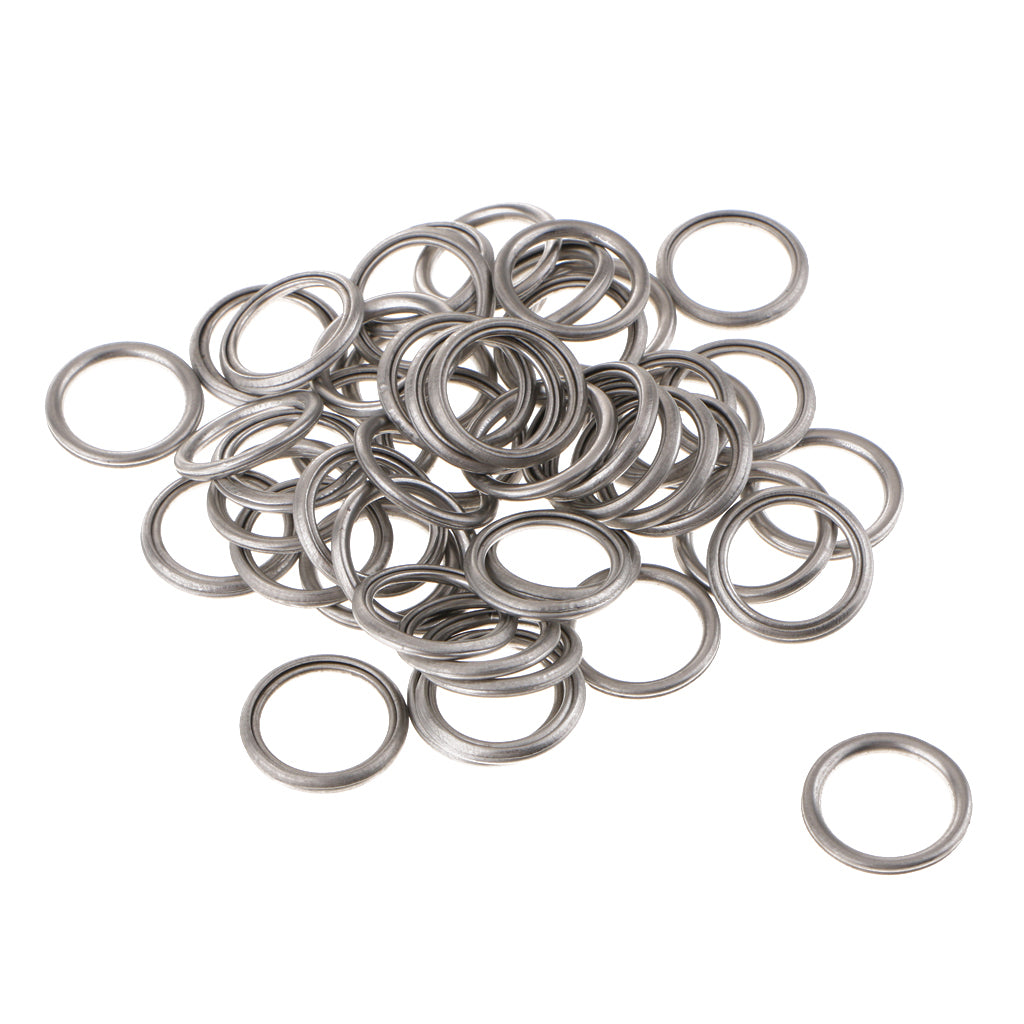 50 Pieces Oil Drain Plug Washer Gaskets MD050317 Fits For Mitsubishi V5 V6