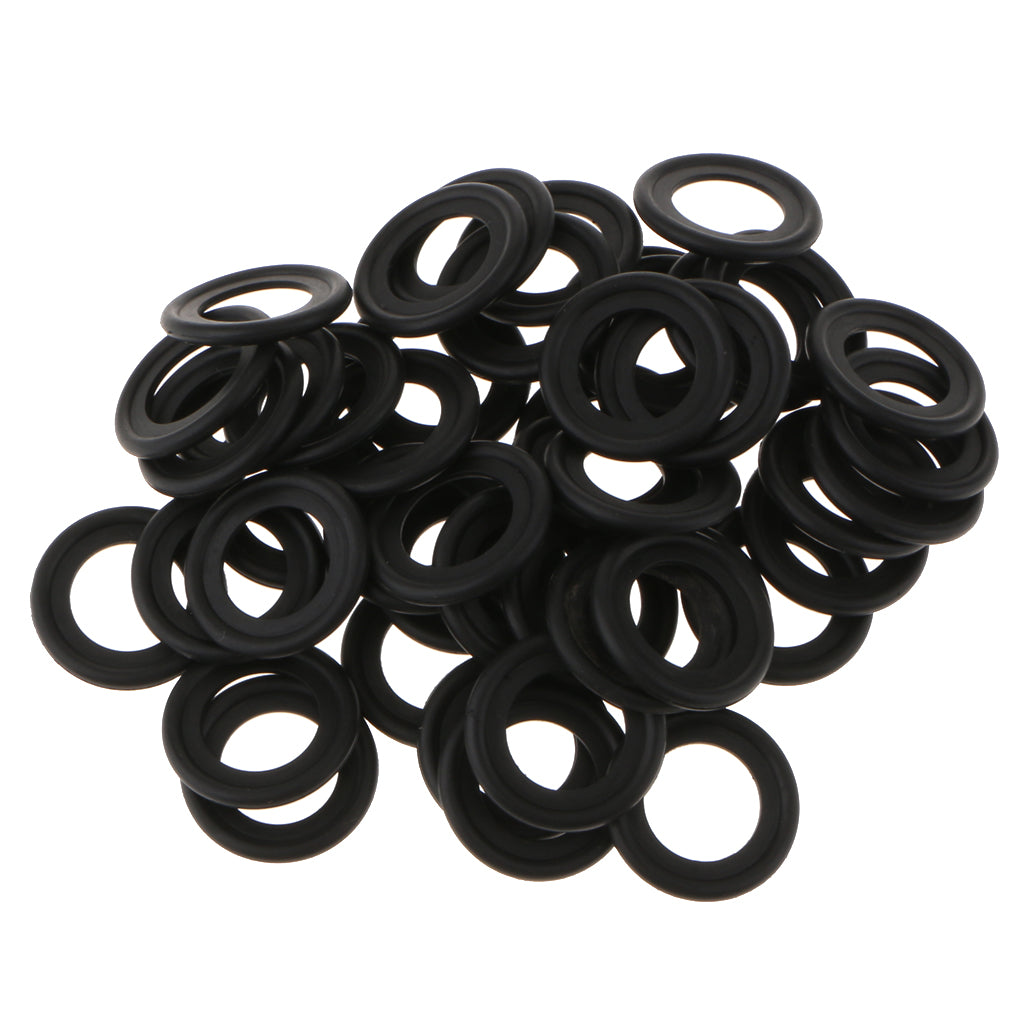 50Pcs M14 Rubber Oil Drain Plug Crush Washers Gaskets For Ford F5TZ-6734-BA