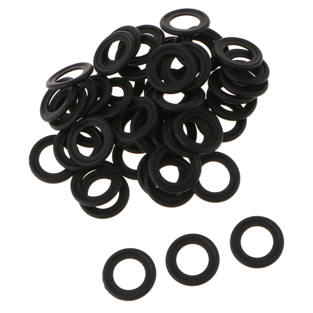 50Pcs M14 Rubber Oil Drain Plug Crush Washers Gaskets For Ford F5TZ-6734-BA