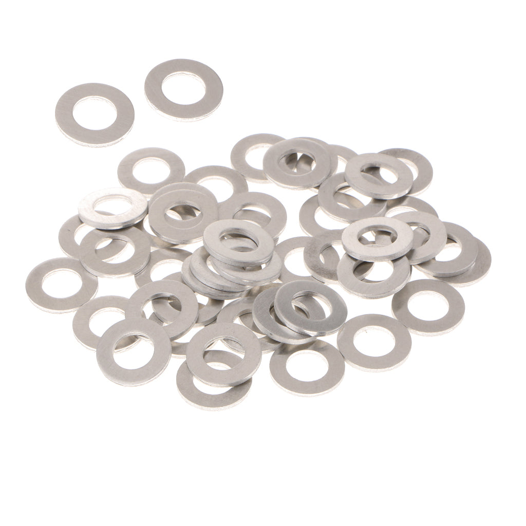 50Pcs M12 Aluminum Alloy Oil Drain Plug Crush Washers Gaskets For Toyota