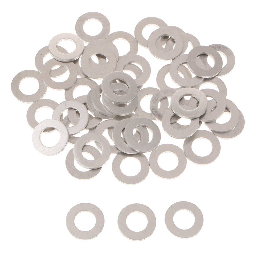 50Pcs M12 Aluminum Alloy Oil Drain Plug Crush Washers Gaskets For Toyota