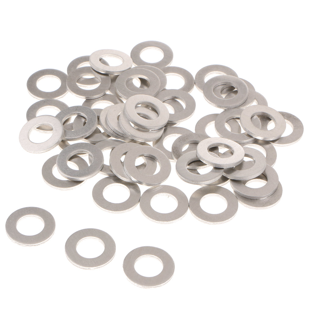 50Pcs M12 Aluminum Alloy Oil Drain Plug Crush Washers Gaskets For Toyota