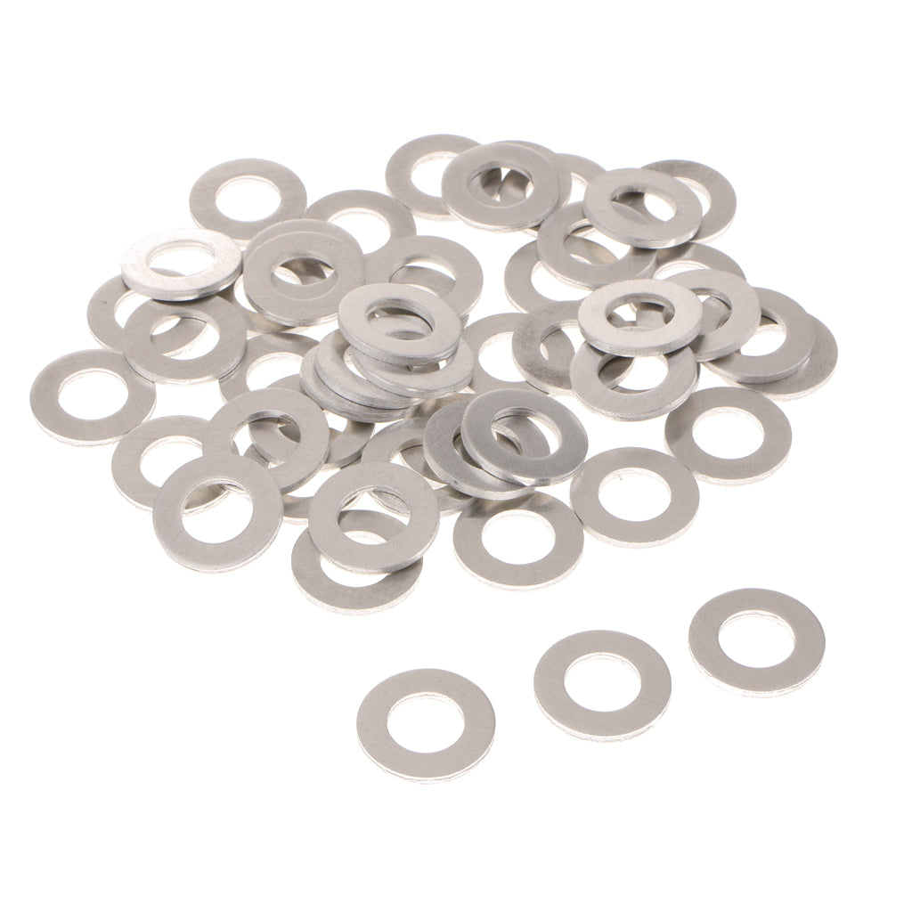 50Pcs M12 Aluminum Alloy Oil Drain Plug Crush Washers Gaskets For Toyota