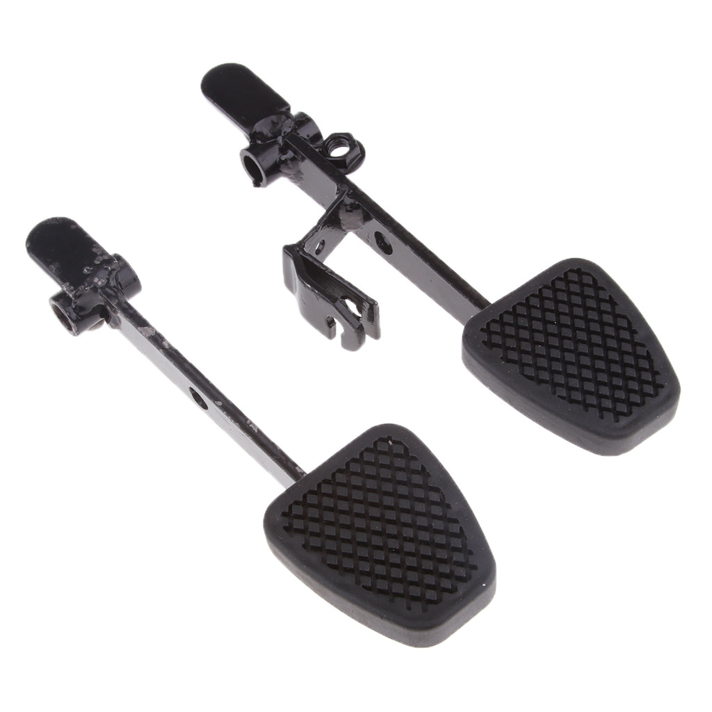 2 Pieces Black Brake & Throttle Pedal Peg Set for UTV Go Kart Accessories