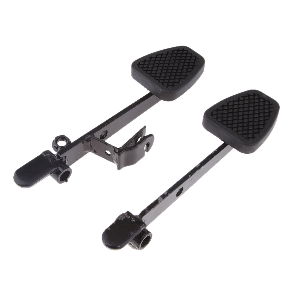 2 Pieces Black Brake & Throttle Pedal Peg Set for UTV Go Kart Accessories