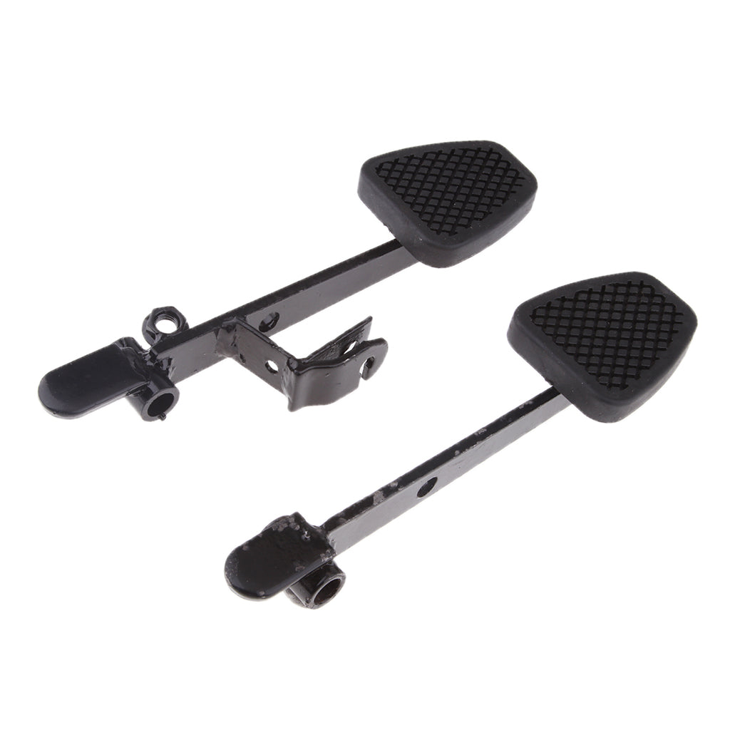 2 Pieces Black Brake & Throttle Pedal Peg Set for UTV Go Kart Accessories