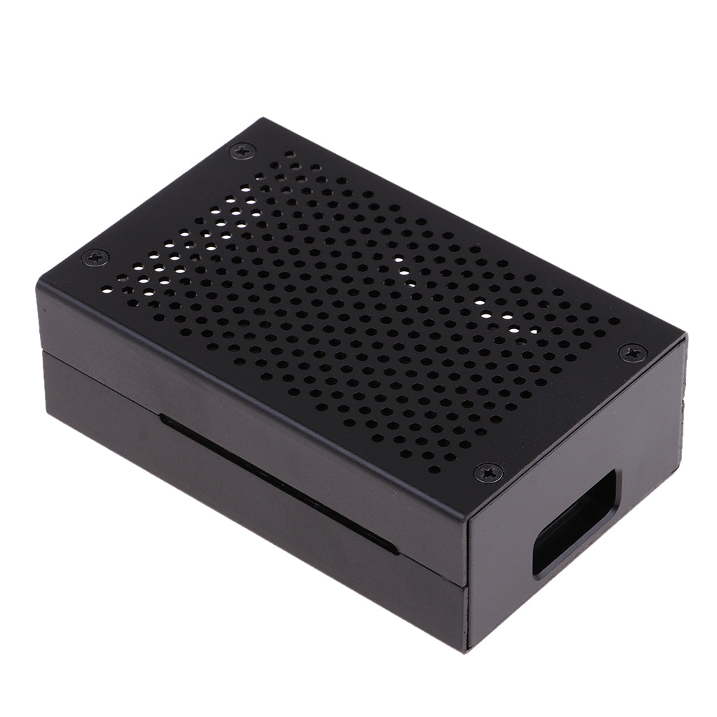 Durable Aluminum Case Box Enclosure Protective Shell For Raspberry Pi 3B+ Black