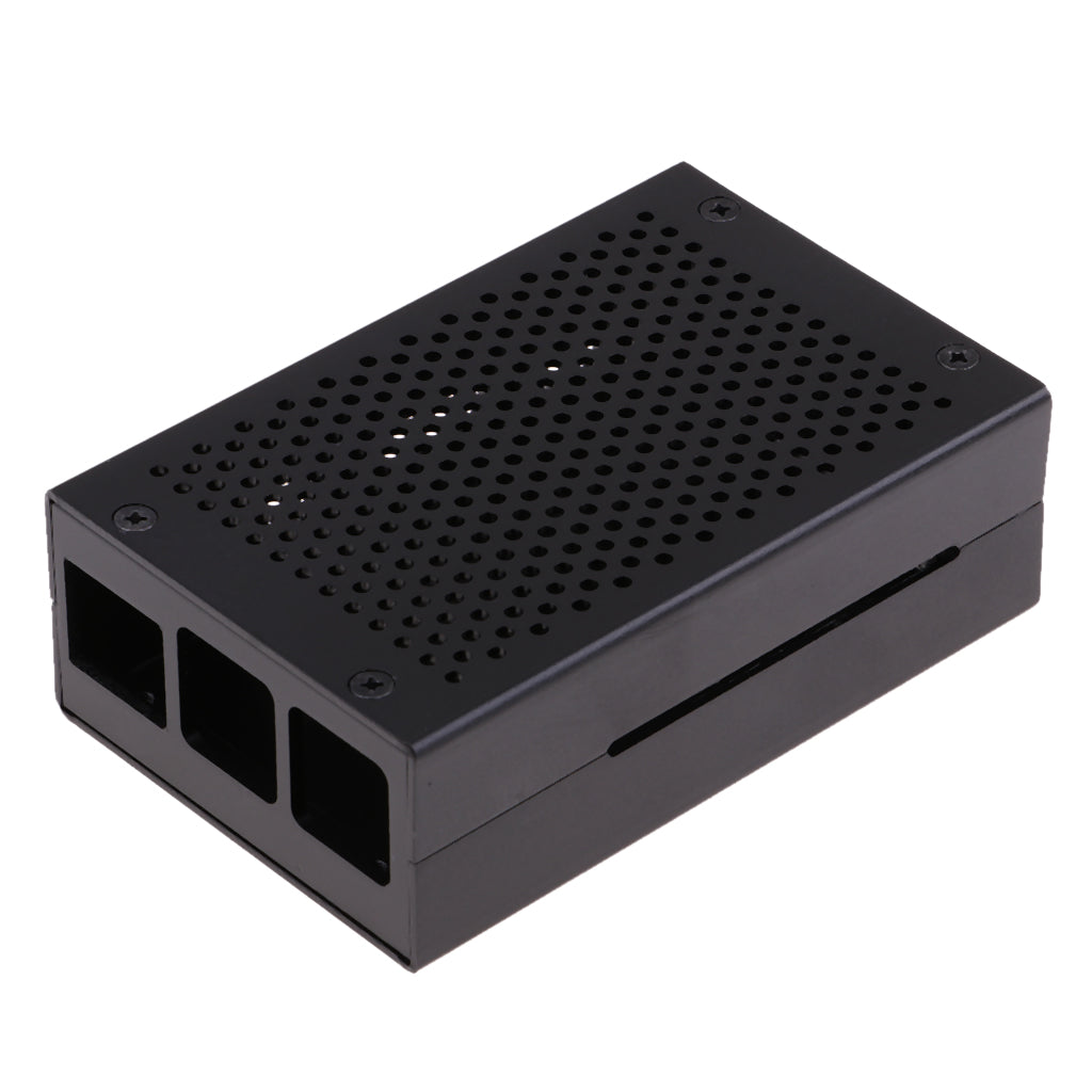 Durable Aluminum Case Box Enclosure Protective Shell For Raspberry Pi 3B+ Black